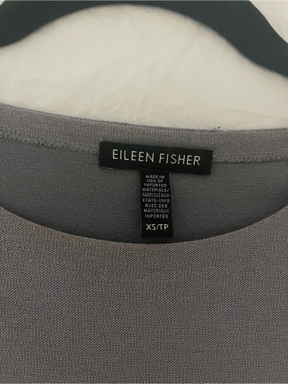 Eileen Fisher Taupe Short-Sleeve Shift Dress - Picture 3 of 4